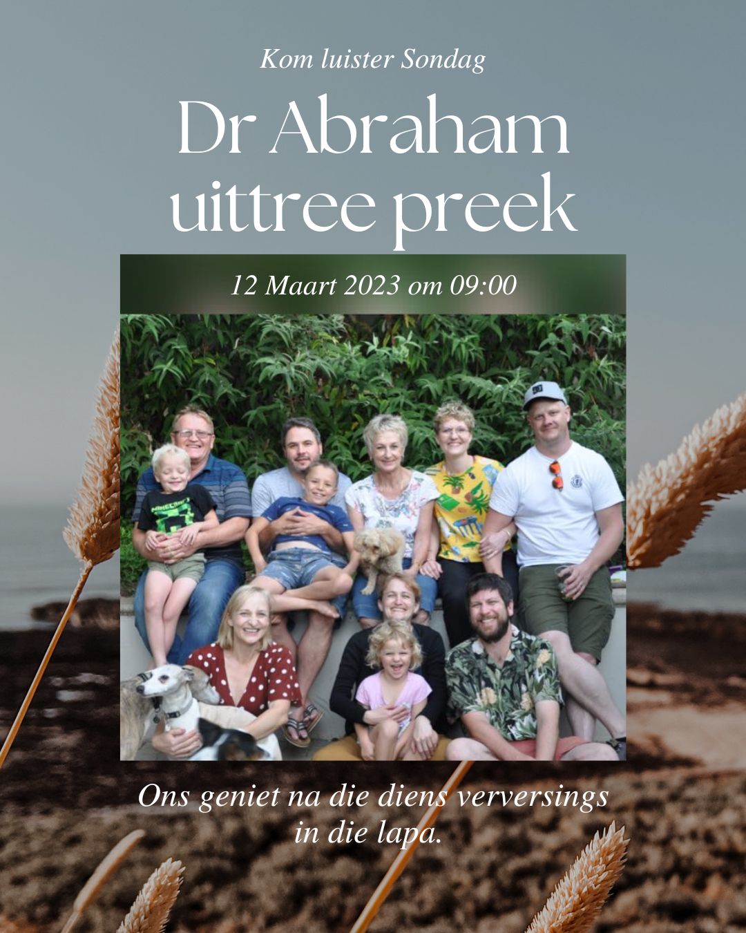 Dr. Abraham Swanepoel en sy gesin.