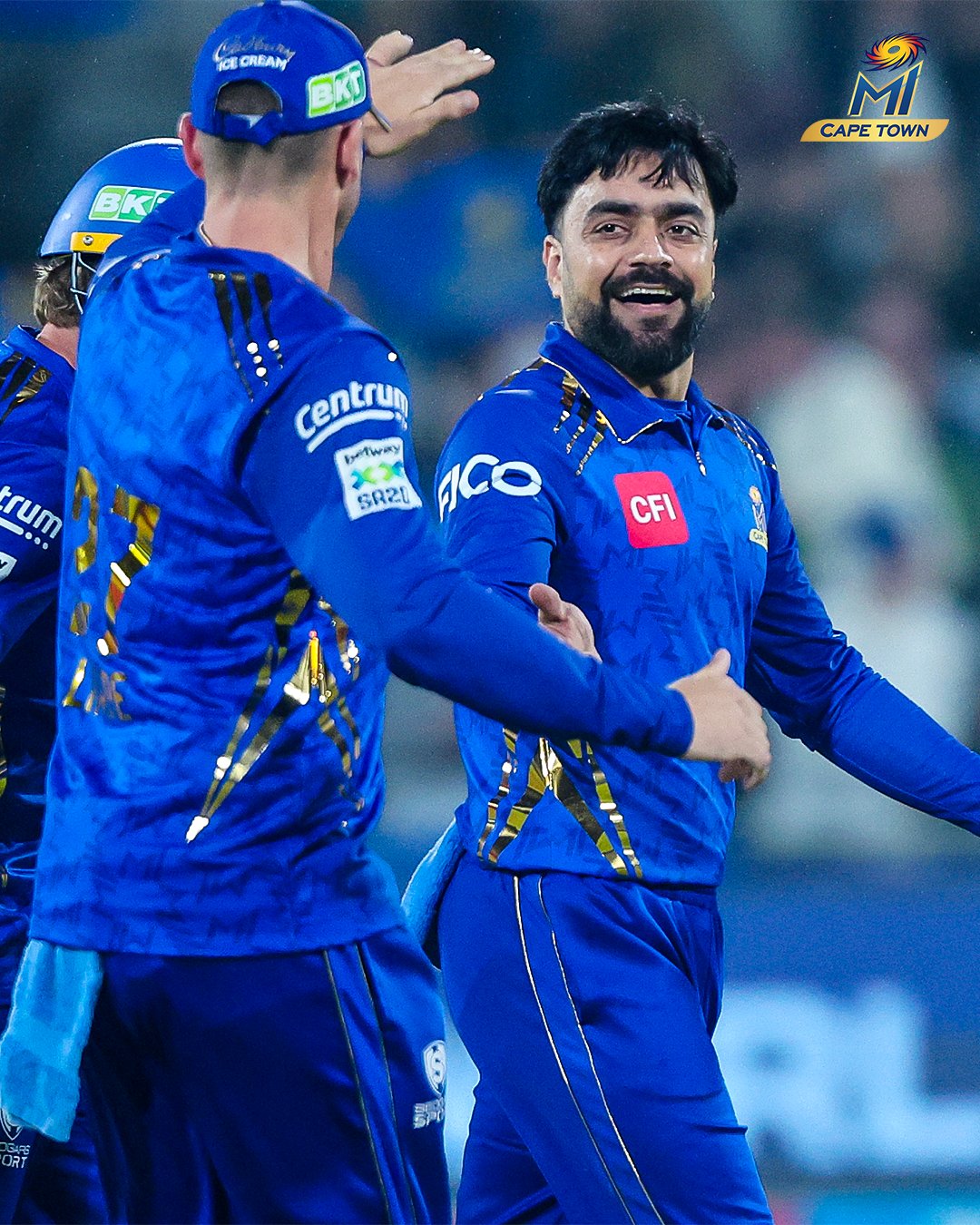 MI Cape Town's captain, Rashid Khan. Photo: X (MICT)