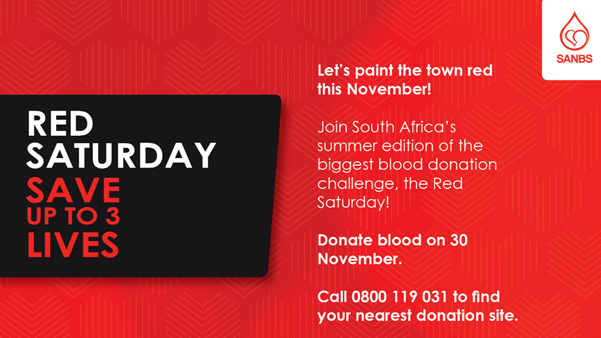 Save three lives on Red Saturday by donating blood | News Article