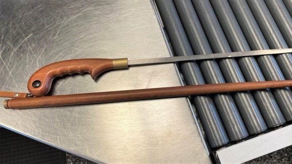 Sword found inside oblivious traveller's cane Sword found inside oblivious traveller's cane | News Article