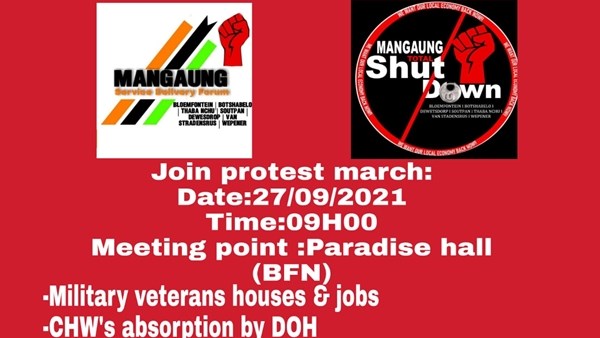 #MangaungShutdown movement eyes education, health | News Article