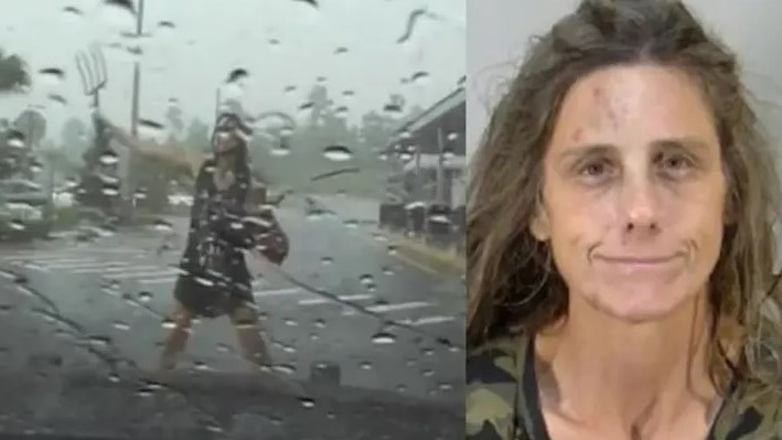 Florida woman caught with pitchfork, whip during rainstorm | News Article