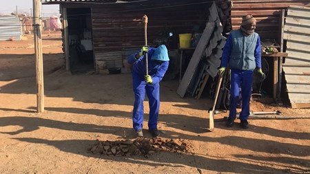 Bfn family to receive completed pit toilet Bfn family to receive completed pit toilet | News Article