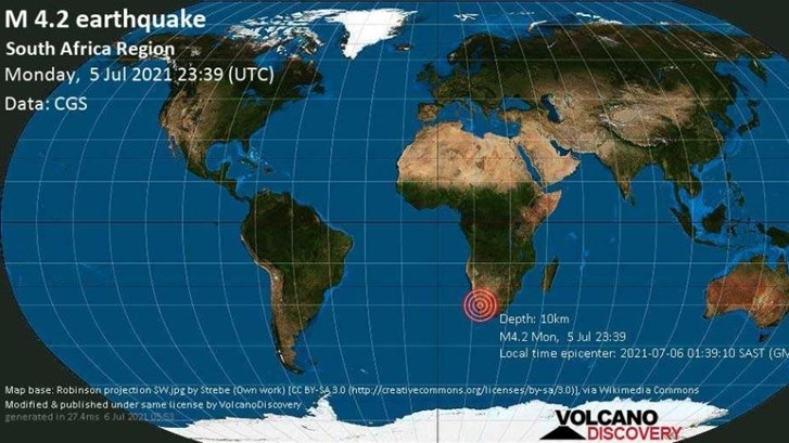 Moderate earthquake hits Northern Cape   | News Article