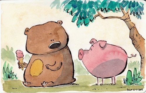 Weird Wide Web - A bear picks a fight with some pigs | News Article