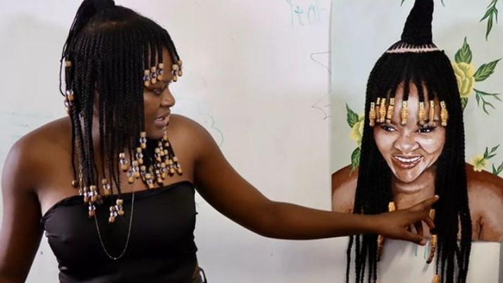 Sebokeng artist creates art using hairpiece | News Article