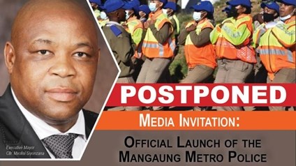 Mangaung confirms postponement of metro police launch | News Article