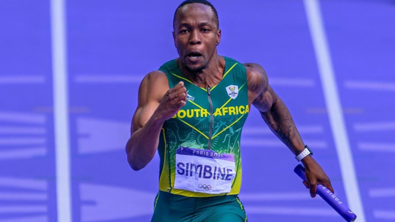 Simbine leads SA into 4 x 100m relay final | News Article