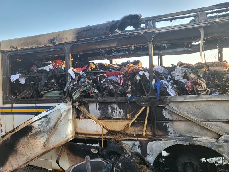School bus destroyed by #fire in North West | News Article