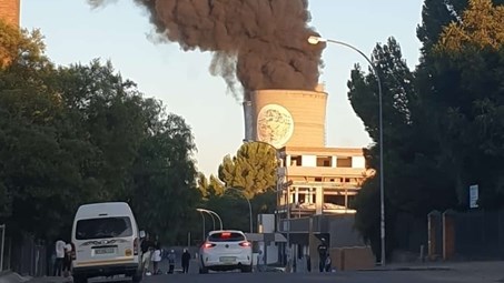 Security guard injured in fire at Centlec cooling towers  | News Article