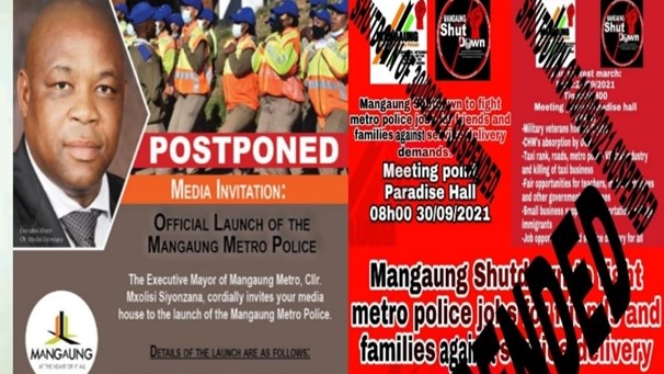 #MangaungShutdown called off, police launch postponed | News Article