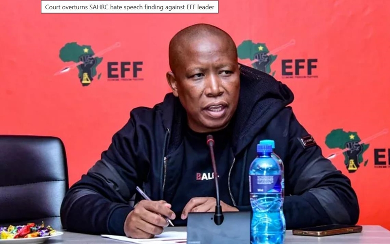  Malema se uitlatings ís haatspraak, beslis hof | News Article