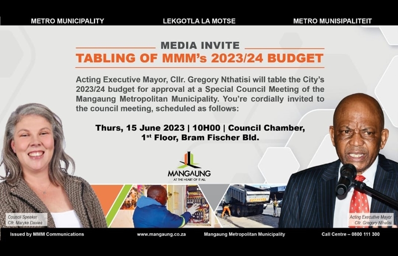 Acting Mayor of Mangaung Metro to deliver maiden budget vote | News Article