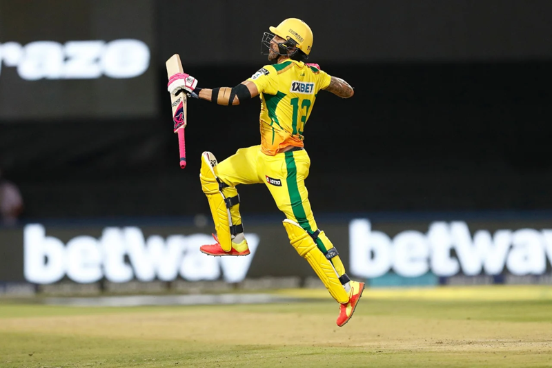 Du Plessis smashes first SA20 ton | News Article