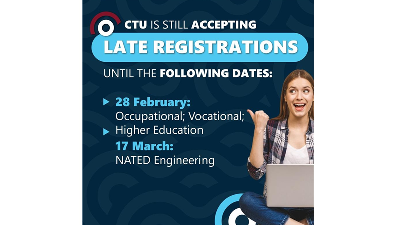 CTU is still accepting late registrations | News Article