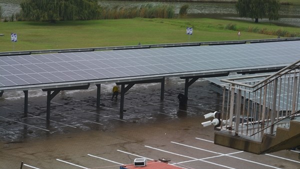 Close to 700 carport solar panels light up NWU Vanderbijlpark campus  | News Article