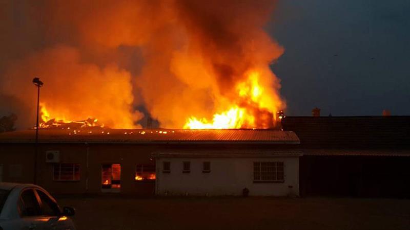 Breaking: Ventersdorp protest sees building being set alight | News Article