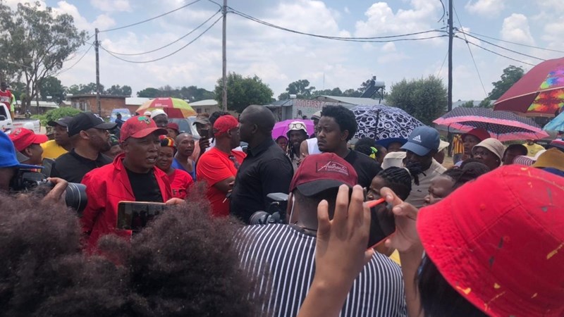 EFF’s Malema inspecting areas in Mangaung | News Article
