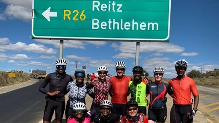 Cyclists endure cold Free State weather to change lives | News Article