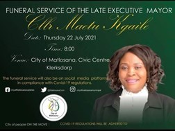 Matlosana mayor to be laid to rest | News Article