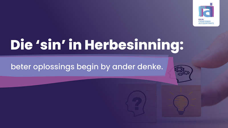 Die ‘sin’ in herbesinning - beter oplossings begin by ander denke | News Article
