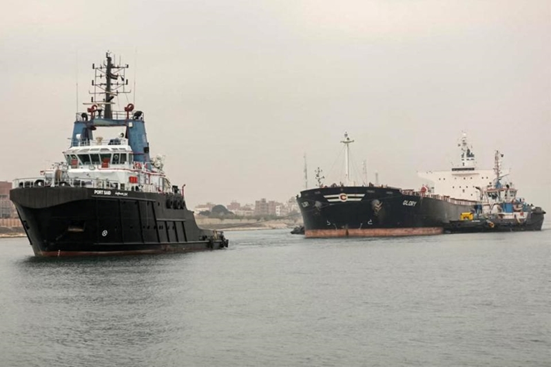 Ukraine grain ship runs aground in Suez Canal  | News Article