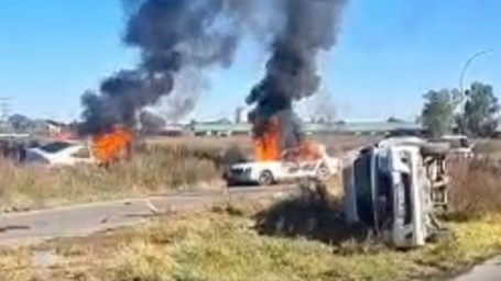 Police chase after cash heist in Bloemfontein - PHOTOS Police chase after cash heist in Bloemfontein - PHOTOS | News Article