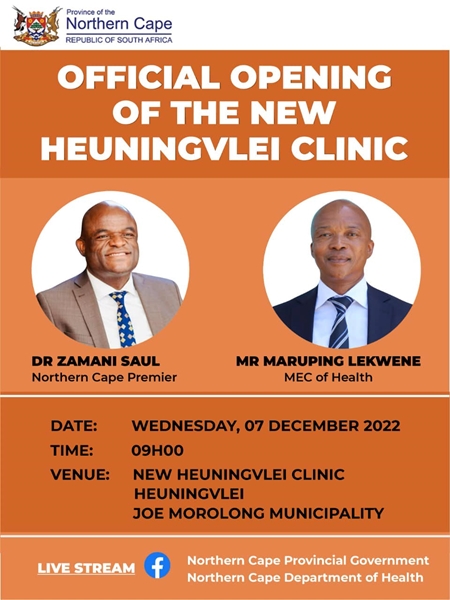 Northern Cape Health opens clinic in Heuningvlei | OFM