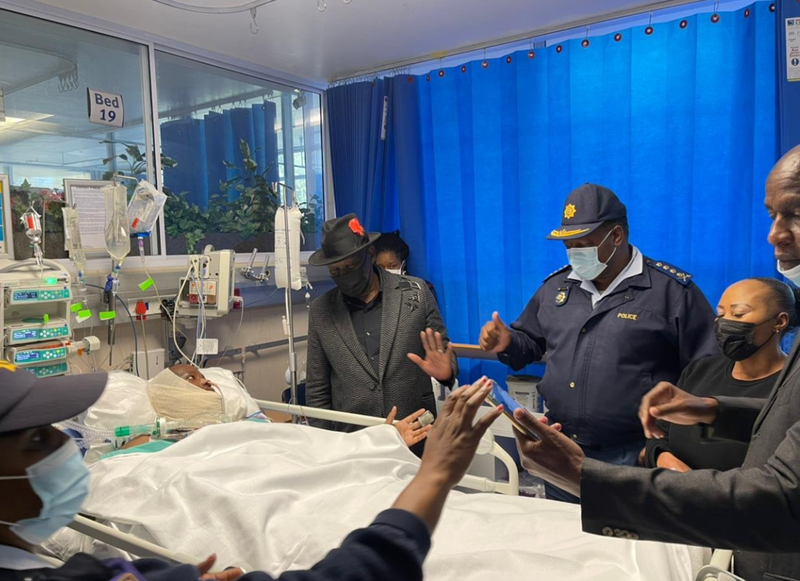 Cele visits injured police officer in hospital | News Article
