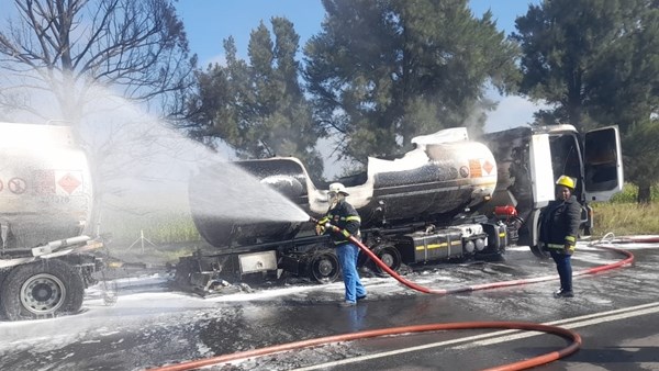 N1 partially opened following diesel truck fire | News Article