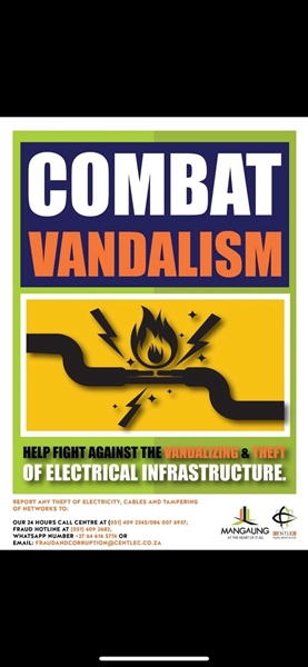 Centlec concerned over rise of theft, vandalism of infrastructure | News Article