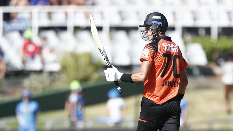 Jansen's blitz helps Sunrisers shock MI Cape Town Jansen's blitz helps Sunrisers shock MI Cape Town | News Article