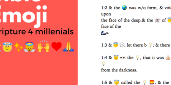 Bybel vertaal met 'emoticons' Bybel vertaal met 'emoticons' | News Article