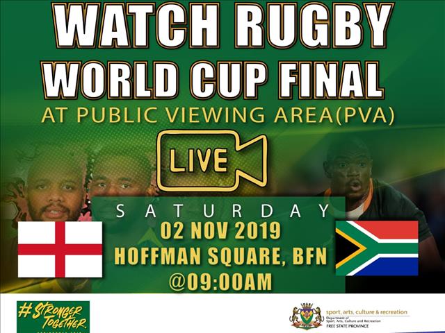 Department organises big screen for rugby final | News Article