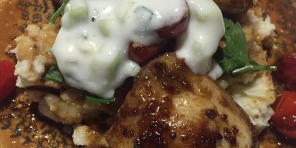 Ilse Cooks the Books: Sticky chicken with warm, marinated tomatoes and Tzatziki | News Article