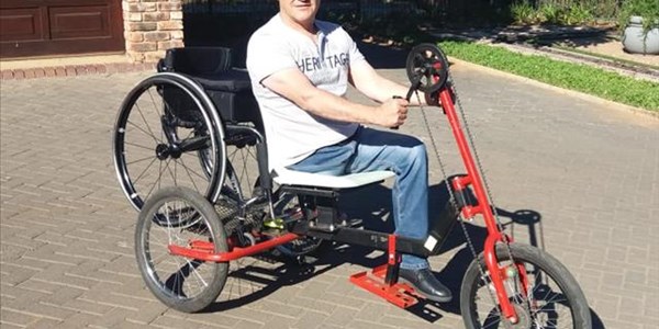 Three-in-one wheelchair made in Bloemfontein used for Camino Three-in-one wheelchair made in Bloemfontein used for Camino | News Article