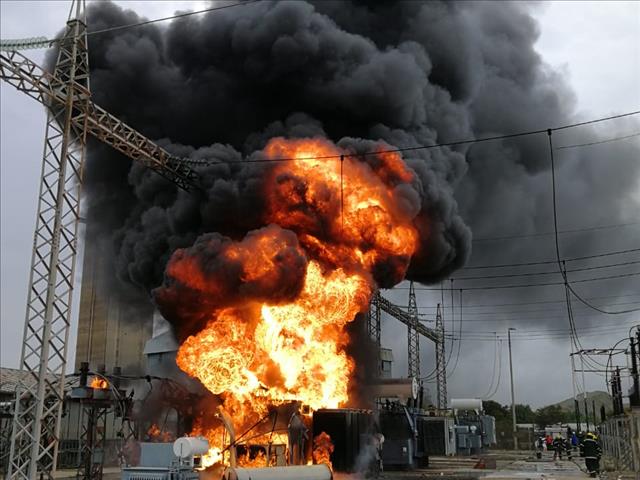 Eskom transformer in FS catches fire from lightning | News Article