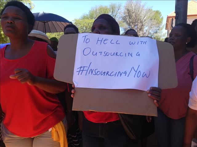 UFS workers disrupt classes amidst protests over outsourcing  | News Article