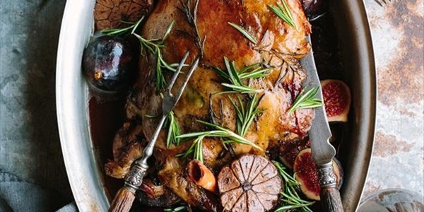 Lamb and Mutton SA - 'Cooking with Lamb': Balsamic leg of lamb with garlic & figs  | News Article