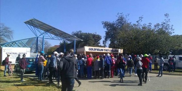 Students protest at Goldfields TVET College Students protest at Goldfields TVET College | News Article