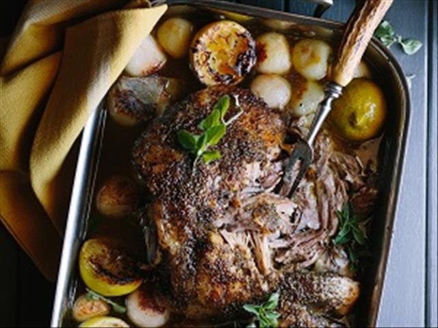 Lamb and Mutton SA - 'Cooking with Lamb':  Greek-style 8-hour fall-apart leg of lamb | News Article