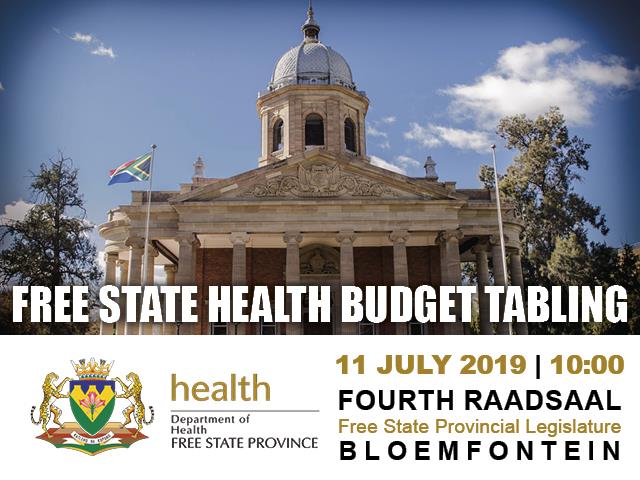 Free State Health Budget Tabling