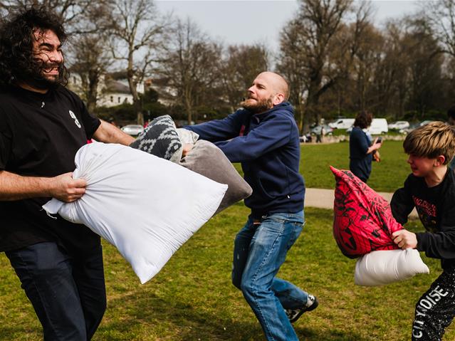 Weird Wide Wed - Pillow fights with strangers  | News Article