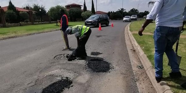 Local company patches Bfn's potholes Local company patches Bfn's potholes | News Article