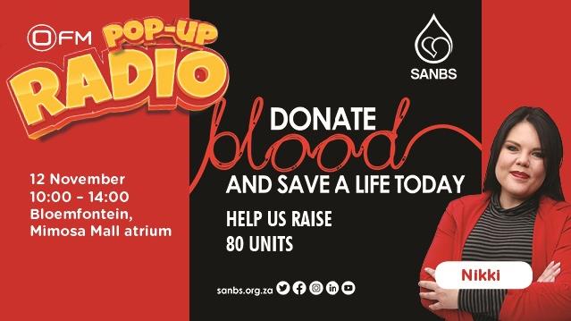Donate blood in Bloem and keep SA beating