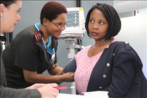  Heart and Stroke Awareness campaign: Mediclinic Bloemfontein and Pathcare testing blood pressure, glucose and cholestrol at Central Media Group