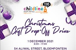Child Welfare Bloemfontein & Childline Free State Christmas Gift Drop-Off Drive - 01 December 2021