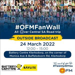 Battery Centre Klerksdorp Fan Wall Outside Broadcast - 24 March 2022