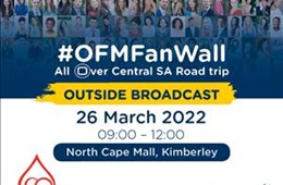 SANBS Kimberley Fan Wall Outside Broadcast - 26 March 2022