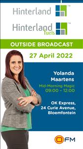 Hinterland fuels Outside Broadcast - 27 April 2022